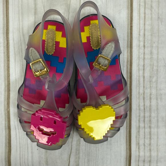 Mini Melissa Emoji Jelly‎ Toddler Girls Sandals Size 9C - Picture 3 of 5
